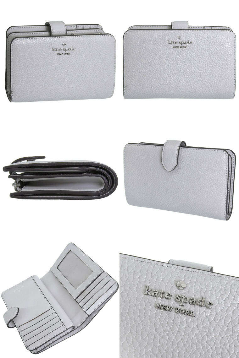 新品•未使用　kate spade 二つ折り財布 ホワイト/グレー kate spade NEW YORK（ケイト・スペード ニューヨーク） ケイト