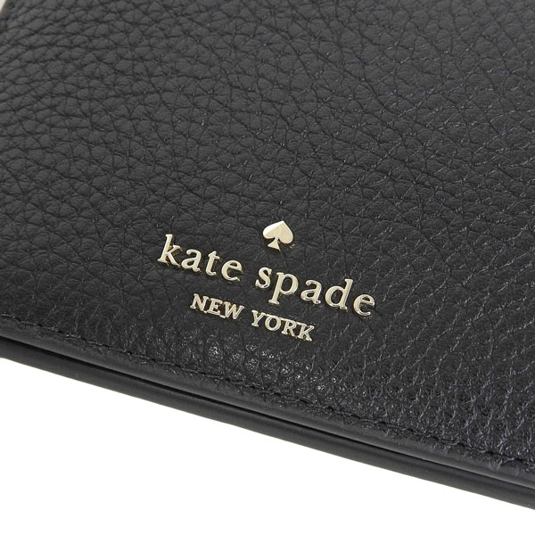 【sale】 kate spade 新品 コンパクト財布 黒 kate spade NEW YORK（ケイト・スペード ニューヨーク） ケイト