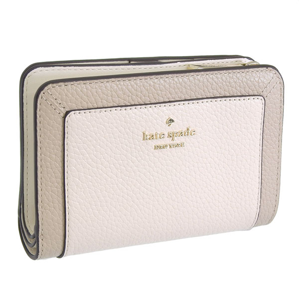 【新品】kate spadeケイトスペードペブルレザー 二つ折り財布 ケイトスペード 二つ折り財布 レザー ウォレット ブランド