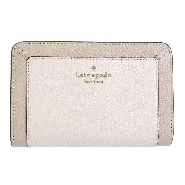新品kate spade 二つ折り財布 ベージュ ケイトスペード アウトレット 二つ折り財布 レイラ ミニ財布