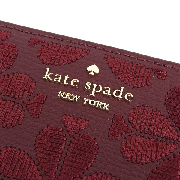 Kate spade(ケイトスペード) 2つ折り財布 フィービー フェスティバル フローラル ストロー ターンロック ミディアム ウォレット KK918 ライトブラウン×白×マルチ フラワー/刺繍 レザー フィービー フェスティバル フローラル ストロー ターンロック