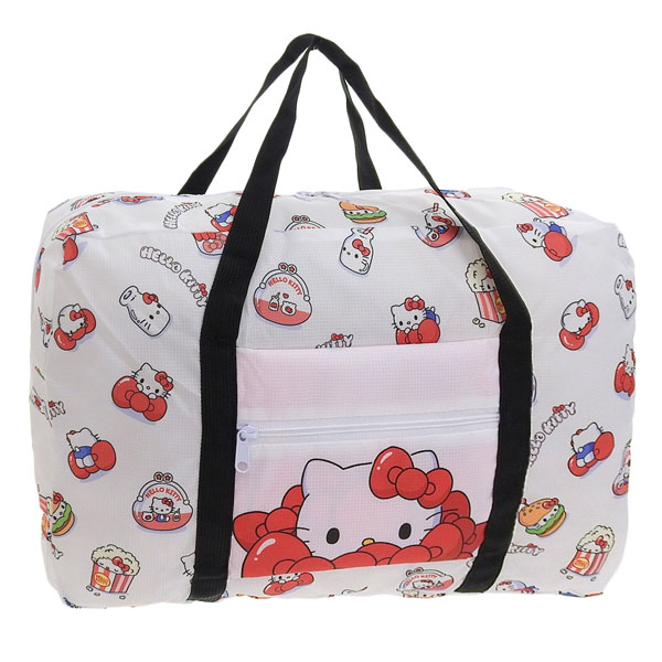 最終値下げ！キティちゃんボストンバッグ sanrio（サンリオ） バッグ レディース ボストンバッグ ホワイトマルチ
