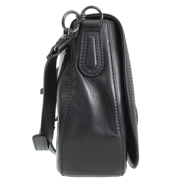 美品 ロンシャン ハンドバッグ 本革 オールレザー 黒 ベルトチャーム ブラック LONGCHAMP（ロンシャン） バッグ レディース ショルダーバッグ レザー