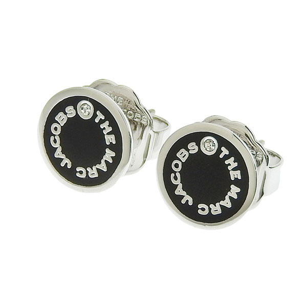 Yahoo! Yahoo!ショッピング(ヤフー ショッピング)マークジェイコブス MARC JACOBS THE MEDALLION STUDS ピアス ブラック シルバー レディース m0017169