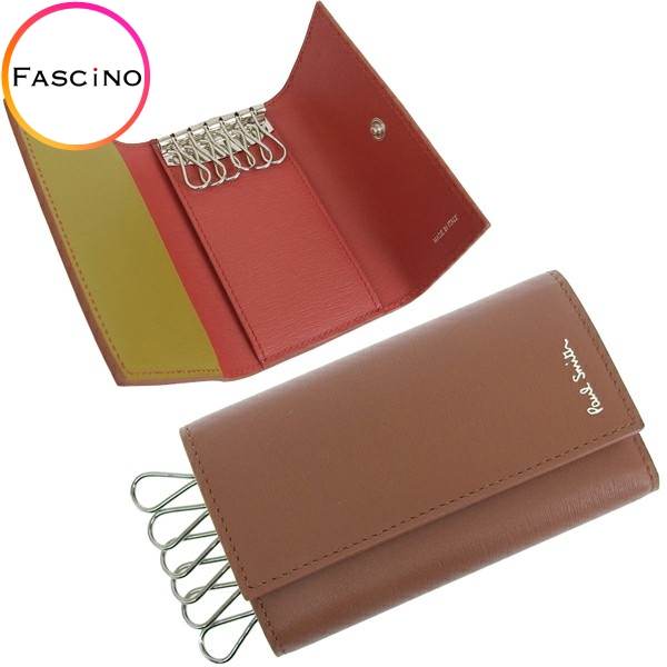 ポールスミス キーケース メンズ レディース 6連 カウレザー タン WALLET KEYCASE M1A1981 Paul Smith