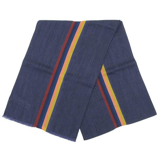 �|�[���X�~�X �}�t���[ �����Y �u���[�}���` SCARF CENTRAL STRP M1A454D AS224 7A Paul Smith