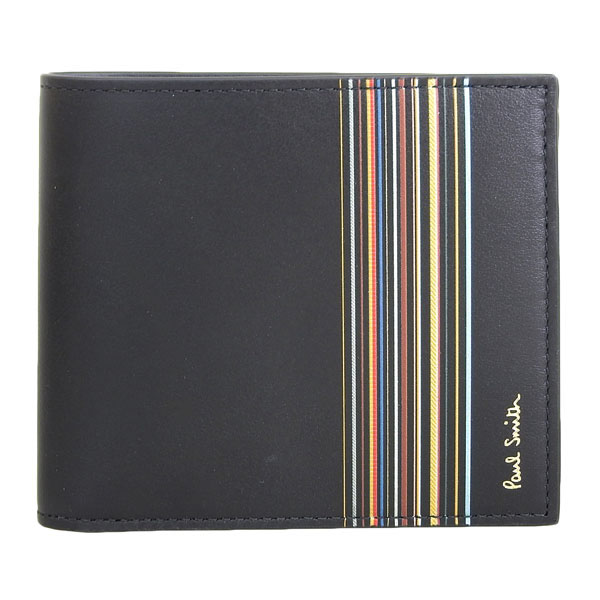 【未使用】 ポールスミス 長財布 二つ折り レザー マルチカラー Paul Smith（ポール・スミス） 財布 メンズ 2つ折り 折財布 コンパクト