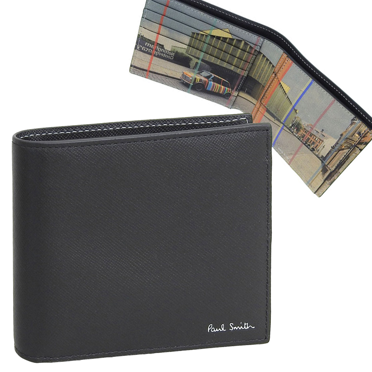 Paul Smith（ポール・スミス） 財布 メンズ 二つ折り財布 カウレザー