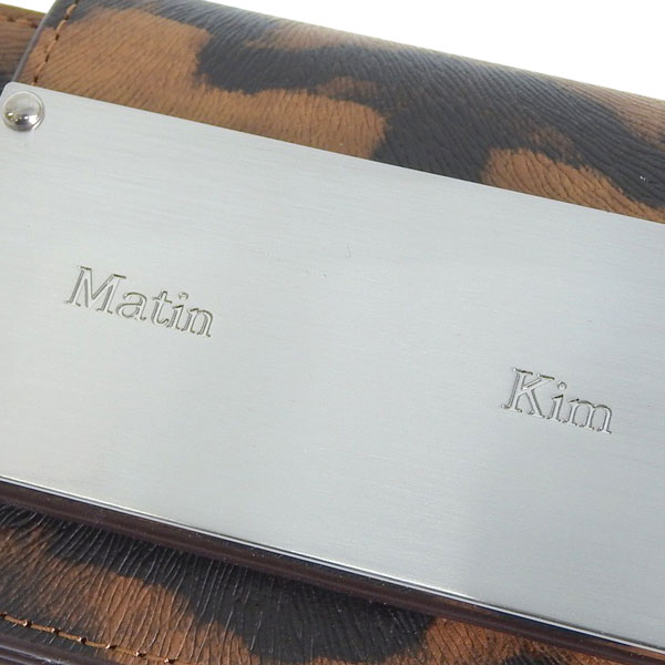 マーティン マーティンキム カードケース レディース レザー ブラウン レオパード