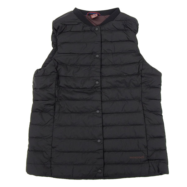 【美品】mont-bell モンベル　ダウンベスト 黒　ブラック mont-bell（モンベル） 特価 M ライトダウンベスト メンズ レディース