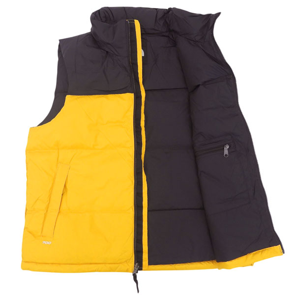 ヴィンテージ　THE NORTH FACE ヌプシ　ダウンベスト 黒/黄色 楽天市場】ダウンベスト ノースフェイス イエローの通販