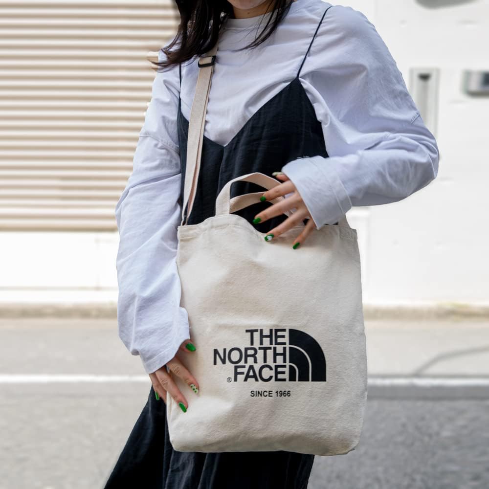 ノースフェイス トートバッグ ショルダーバッグ 2WAY メンズ レディース アイボリー BIG LOGO TOTE NN2PM11K THE  NORTH FACE A4対応