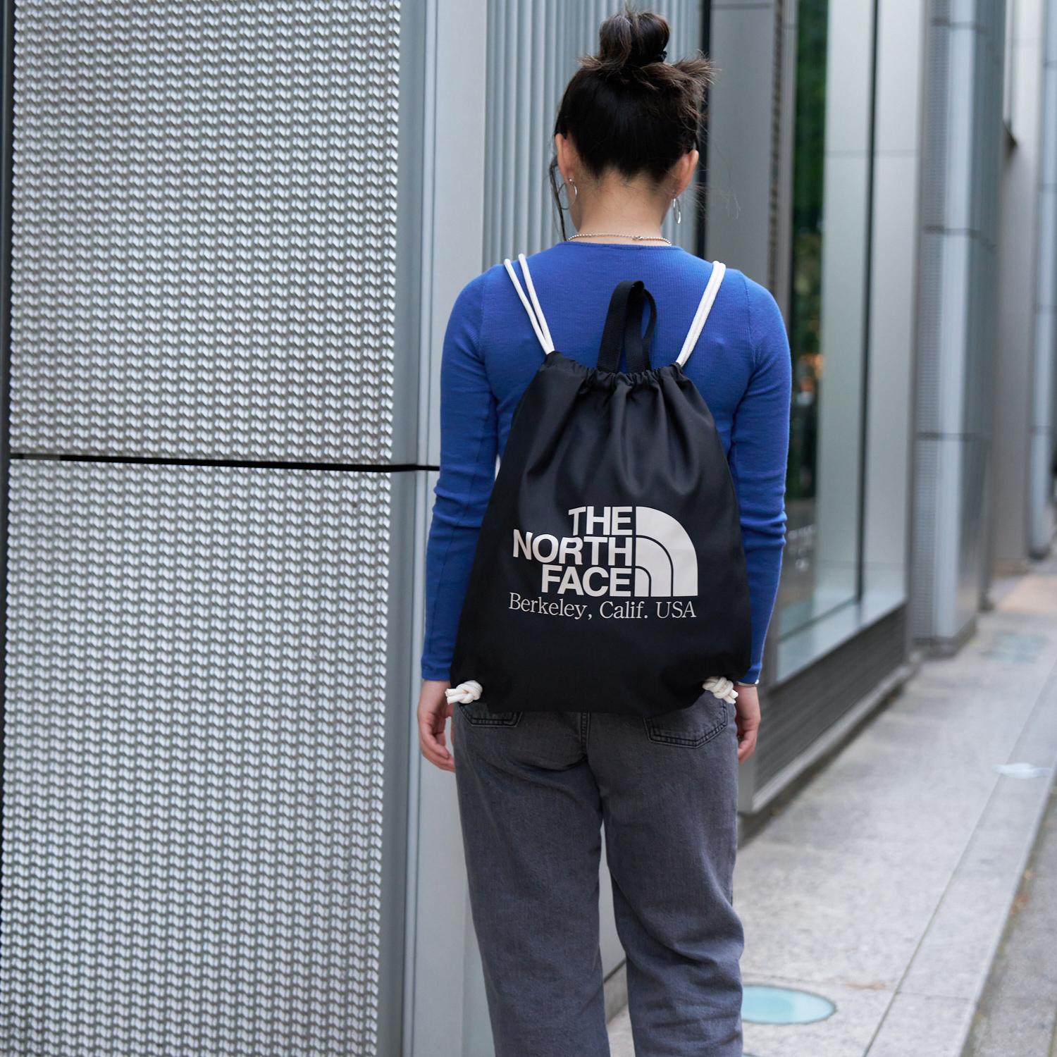 ザノースフェイス バッグ メンズ レディース 2WAY ナップサック リュックサック ブラック NN2PQ13J BLK THE NORTH FACE A4対応 ホワイトレーベル｜riverall-men｜02