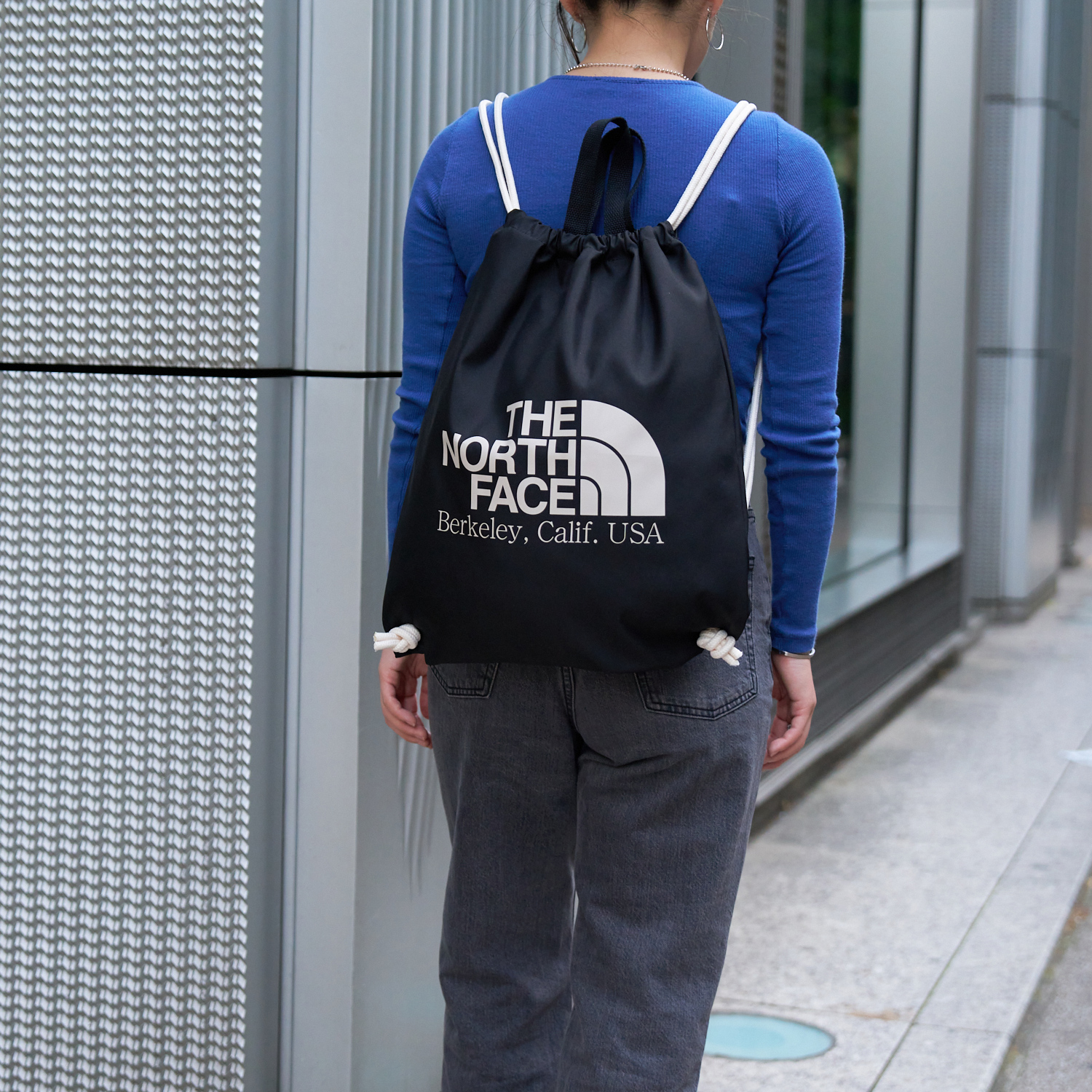 ザノースフェイス バッグ メンズ レディース 2WAY ナップサック リュックサック ブラック NN2PQ13J BLK THE NORTH FACE A4対応 ホワイトレーベル｜riverall-men｜03