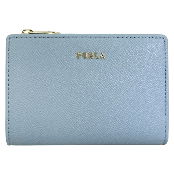 FURLA 二つ折り財布 ブルー レザー　美品 FURLA（フルラ） 財布 レディース 2つ折り 折財布 コンパクト