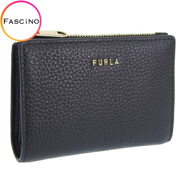 FURLA ブラックレザー 二つ折り財布 FURLA（フルラ） 財布 レディース 二つ折り財布 アウトレット レザー