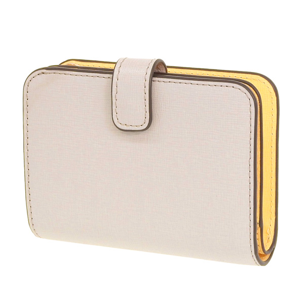 【新品未使用】FURLA BABYLON 二つ折り財布 パールホワイト×イエロー FURLA（フルラ） FURLA BABYLON 財布 折財布 二つ折り 財布 パール