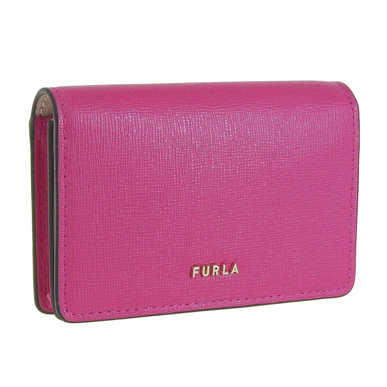 FURLA 名刺入れ ピンクベージュ レザー FURLA フルラ カードケース 名刺入れ レザー ペオニアフューシャ