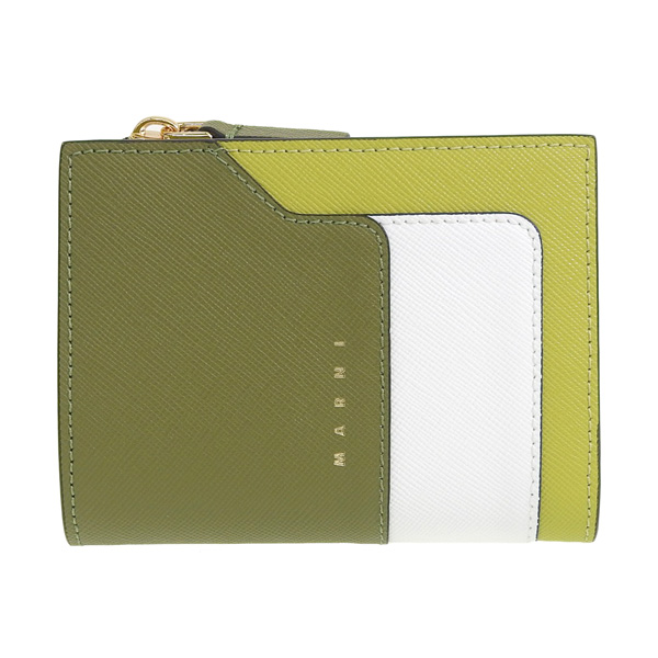 超美品！MARNI 二つ折り財布 ダスティオリーブ 超美品！MARNI 二つ折り財布 ダスティオリーブ