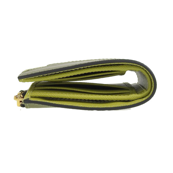 MARNI（マルニ） 財布 折財布 二つ折り 財布 レザー グリーン ホワイト