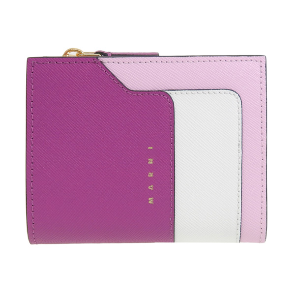 おはな　MARNI 二つ折り財布 レザー ピンク/ベージュ pfmo0054u1-z504nb.jpg