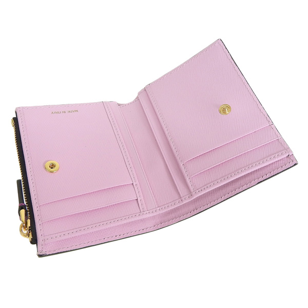 MARNI（マルニ） 財布 折財布 二つ折り 財布 レザー パープル ホワイト