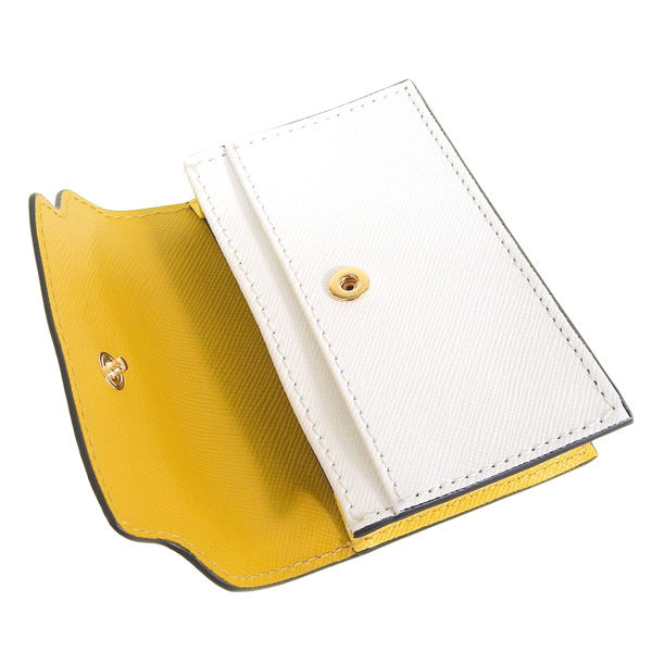 MARNI(マルニ) 名刺入れ - PFMOT05U09 LV520 白×ベージュ×ピンク