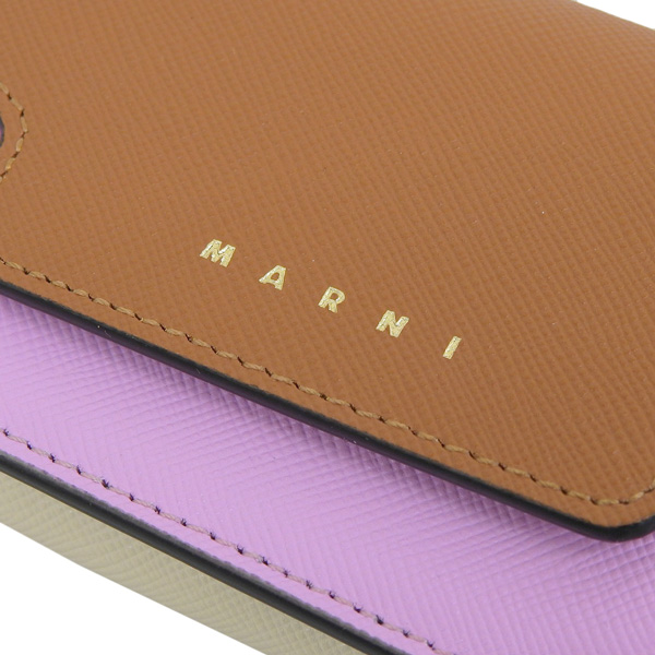 みんみん■MARNI　コンパクトウォレット　マルチカラー　三つ折り MARNI（マルニ） 財布 レディース 三つ折り 折財布 マルチカラー