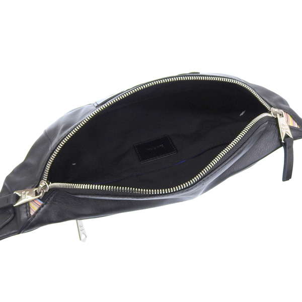 Paul Smith ポールスミス レザー ボディーバッグ ブラック系 ポールスミス レザー ボディバッグ 黒ショルダーバッグ 斜め掛け 本革