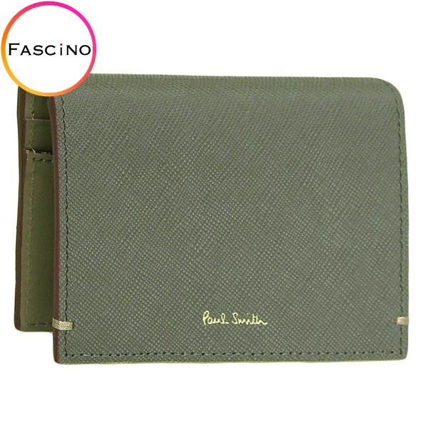 ポールスミス カードケース パスケース 定期入れ メンズ アウトレット レザー グレー PAUL SMITH :psmc0214:FASCINO(ファッシノ)