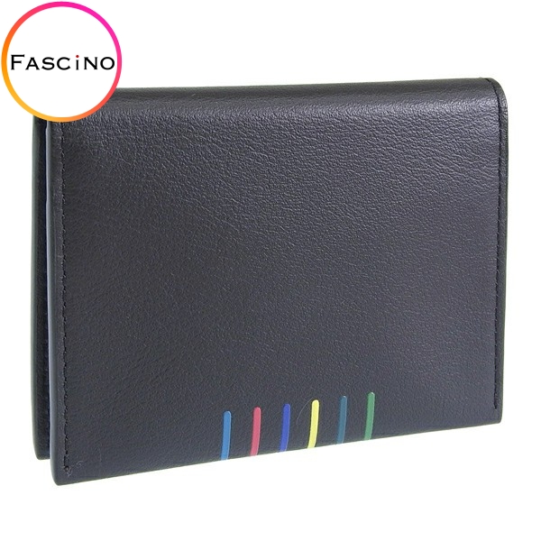 ポールスミス カードケース パスケース 定期入れ メンズ アウトレット レザー ブラック PAUL SMITH :psmc0227:FASCINO(ファッシノ)