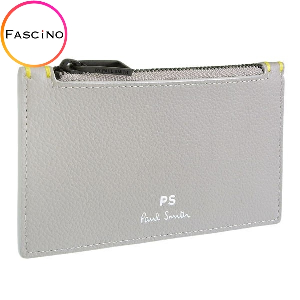 ポールスミス カードケース コインケース 小銭入れ メンズ アウトレット フラグメントケース レザー グレー PAUL SMITH :psme0149:FASCINO(ファッシノ)