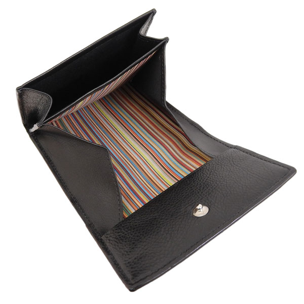 未使用】ポールスミス コインケース 小銭入れ マルチストライプ レザー ブラック Paul Smith ポールスミス コインケース 小銭入れ メンズ