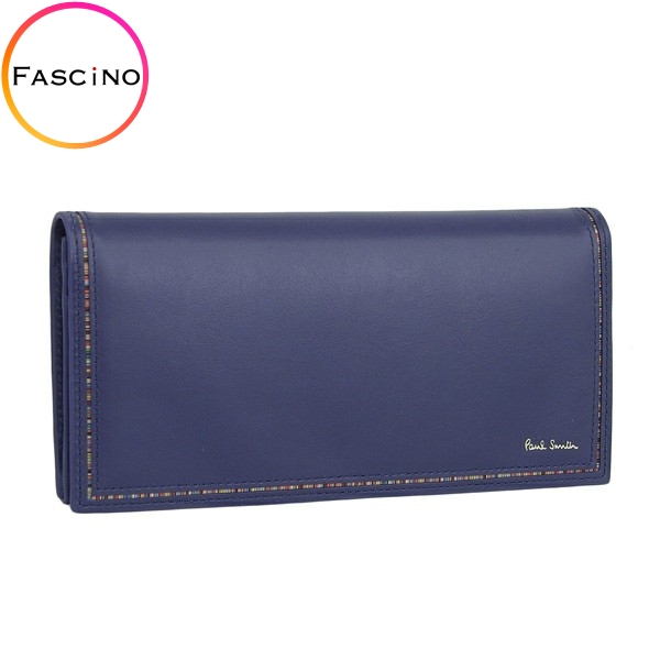 ポールスミス 長財布 財布 二つ折り メンズ アウトレット レザー ブルー ストライプ BPS273 PAUL SMITH :psmlw0245:FASCINO(ファッシノ)