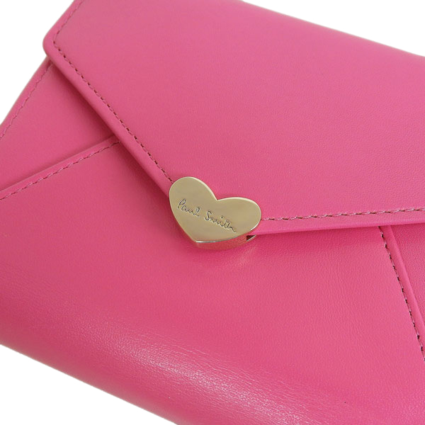 ☆お買い得☆未使用品☆箱付☆ポールスミス 人気ラブレター 折り財布 ピンク☆ Paul Smith（ポール・スミス） 財布 レディース 2つ折り 折財布