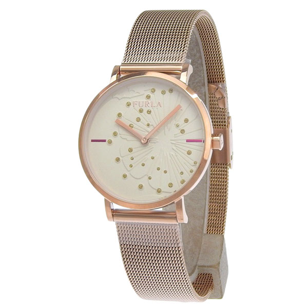 �t���� �r���v ���f�B�[�X SS �x�[�W�� GIADA 33mm 2H PINK FLOWER DIAL R4253108501 FURLA