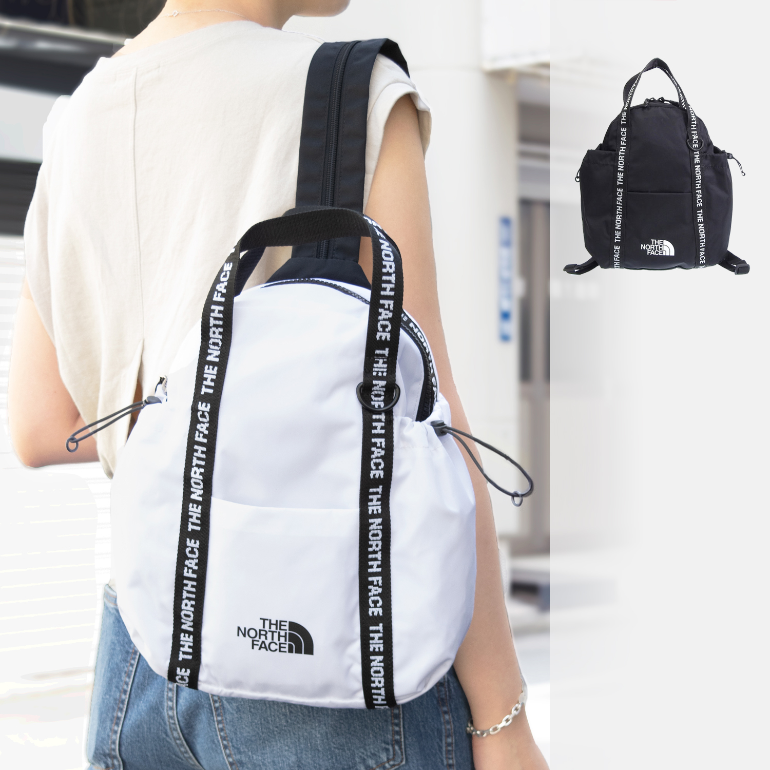 THE NORTH FACE ホワイトバックパック THE NORTH FACE デイバック リュック ザ・ノースフェイス WHITE