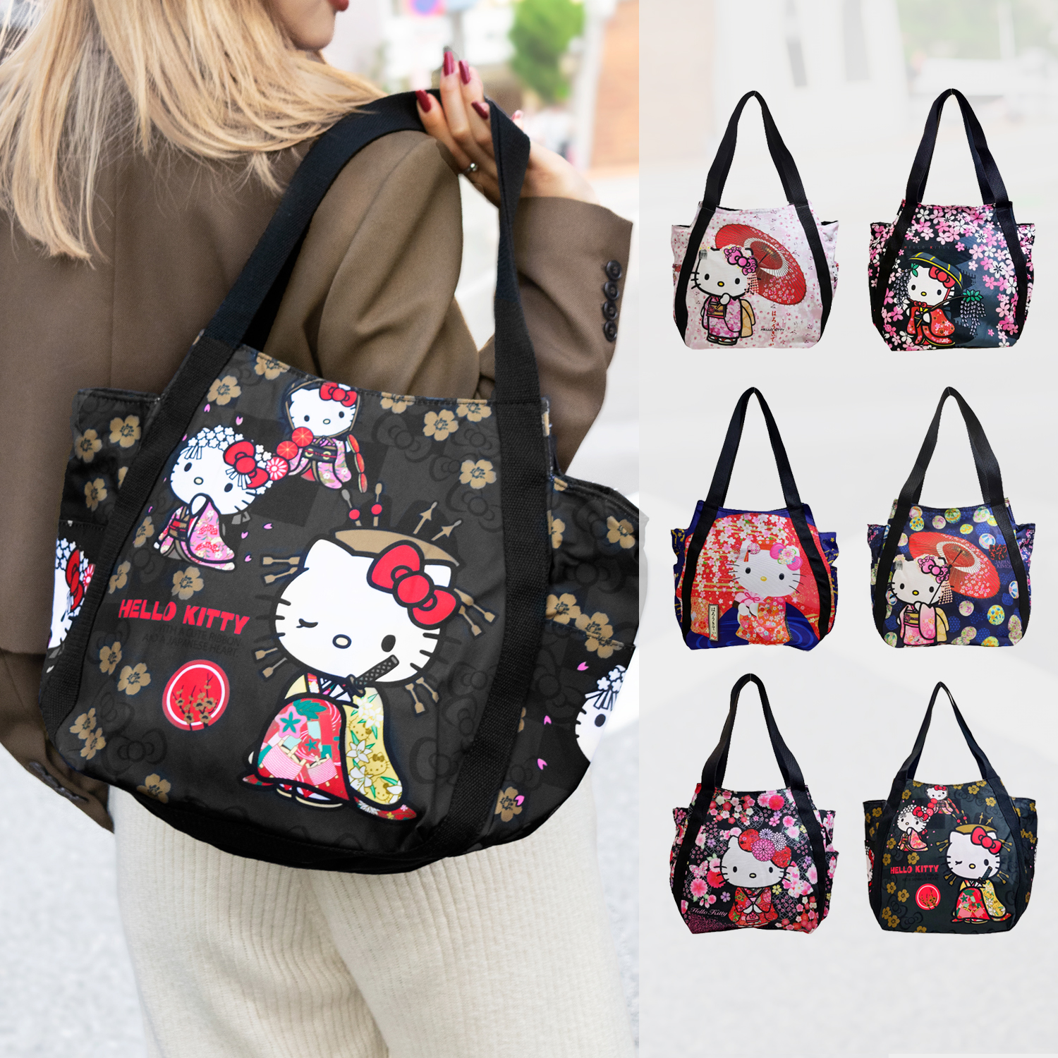 サンリオ - ハローキティ　和バッグ sanrio（サンリオ） トートバッグ KTバルーン和 バッグ キティ 推し活