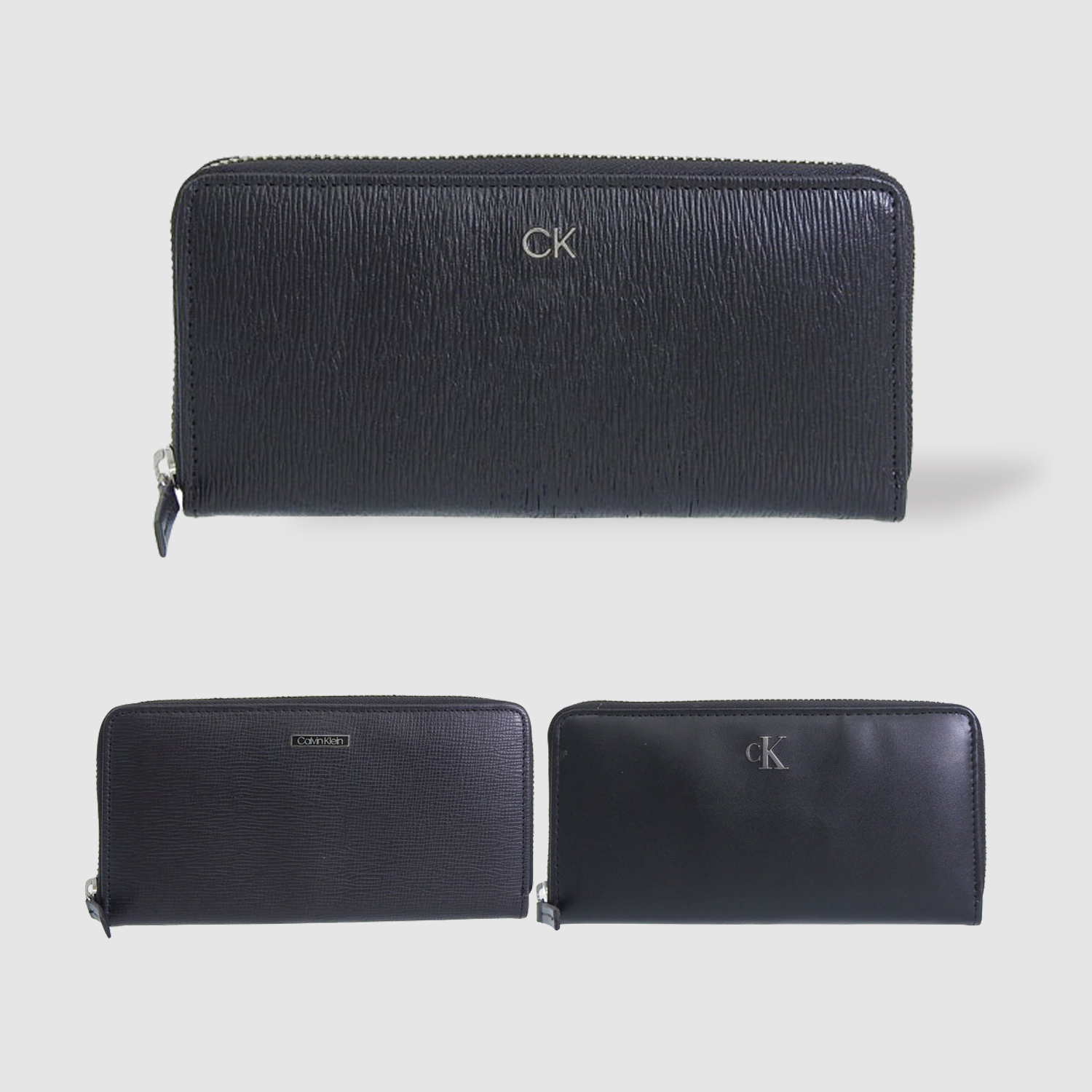 新品未使用★CK ブラック ジッパー 長財布 カルバンクライン Calvin Klein（カルバン・クライン） 財布 メンズ 長財布 レザー