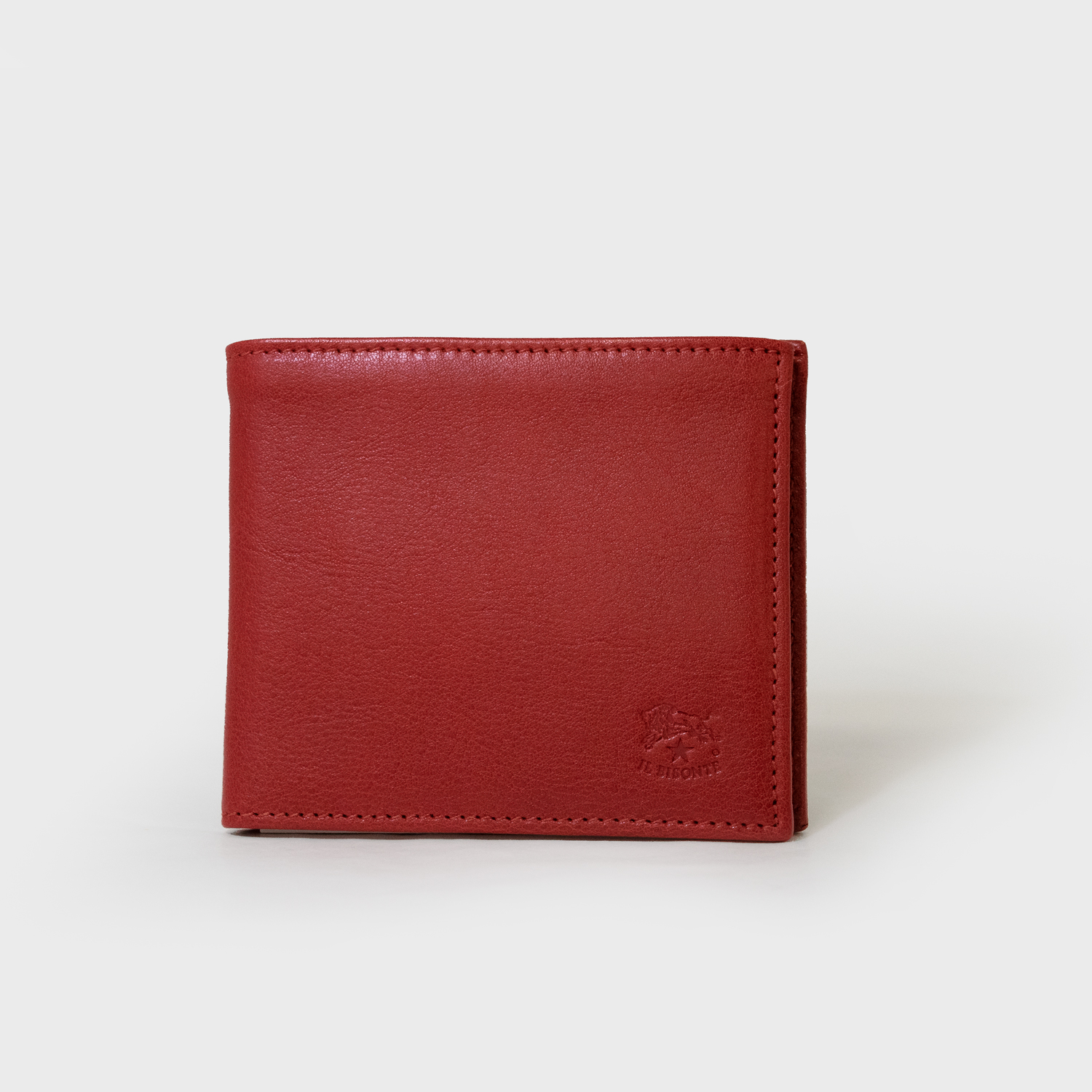 IL BISONTE イルビゾンテ 財布 折財布 二つ折り レザー レッド