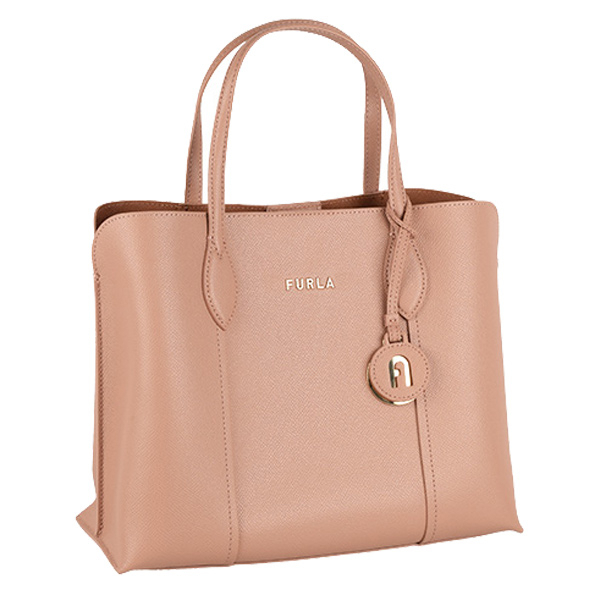 FURLAビットリア レザートートバッグ FURLA フルラ ヴィットリアL ブラック黒 レザートートバッグ A4