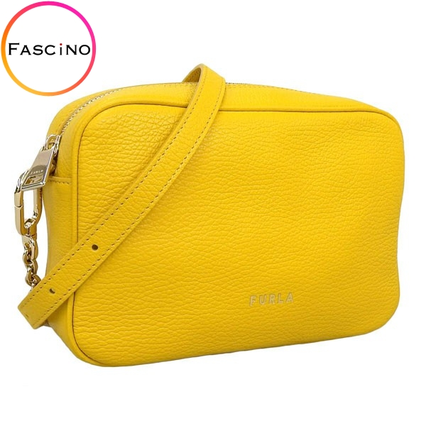 【数量限定セール】フルラ FURLA REAL MINI CAMERA CASE バッグ ショルダーバッグ バッグ レザー イエロー レディース wb00243