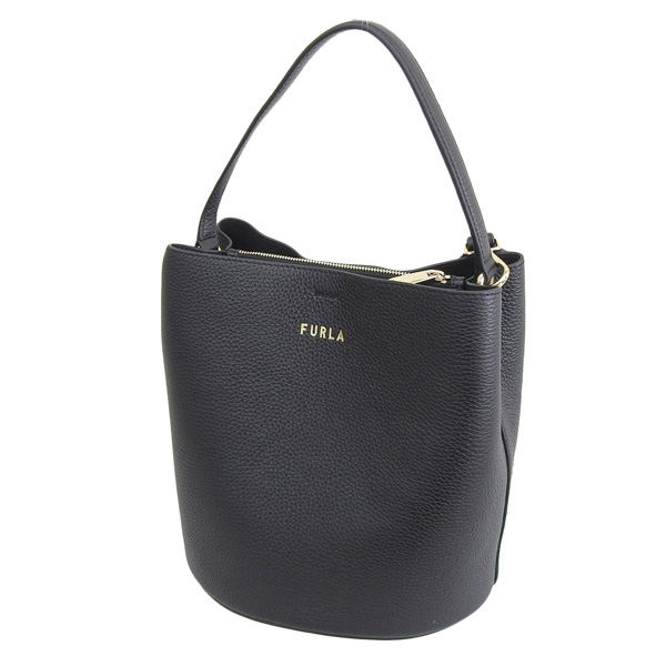 美品　フルラ　ダナエ　ショルダーバッグ　2way　レザー　黒　ロゴ　斜め掛け◎ FURLA（フルラ） ショルダーバッグ ハンドバッグ 2WAY レディース