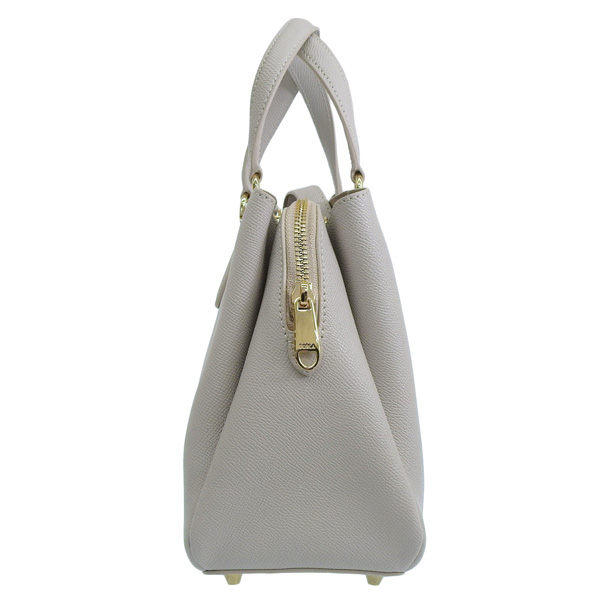 美品 FURLA フルラ ショルダーバッグ 2way テッサ グレー