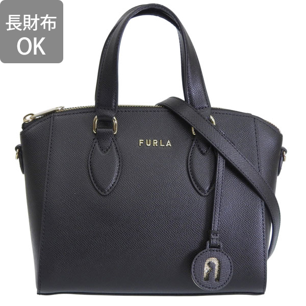 FURLA ブラック　ハンド&ショルダーバック フルラ ハンドバッグ ショルダーバッグ クラシック レディース FURLA