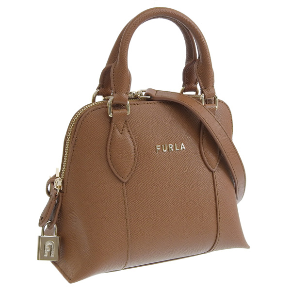 美品】FURLA フルラ レザーショルダーバッグ2way ブラウン