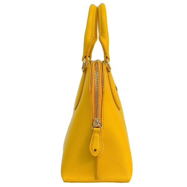 フルラ 美品 テッサ ハンドバッグ ショルダー レザー 黄 スモール 鞄 FURLA（フルラ） バッグ レディース ショルダーバッグ 2way 斜めがけ