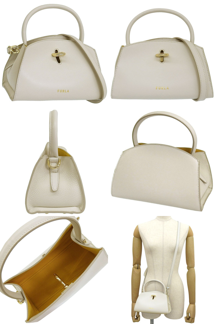 【美品】FURLA GENESI ジェネシー 2way ハンドバッグ ホワイト FURLA - 【美品】FURLA GENESI ジェネシー 2way ハンドバッグ ホワイト