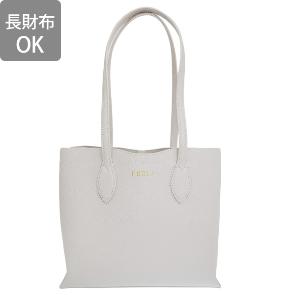 FURLA ホワイト シボ革 レザー2way トートバッグ FURLA（フルラ） バッグ レディース トートバッグ アウトレット レザー