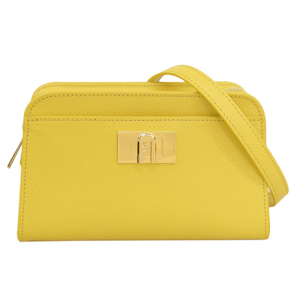 フルラ FURLA ショルダーバッグ ミニ レザー メトロポリス チェーン 黄 FURLA（フルラ） バッグ レディース ショルダーバッグ アウトレット
